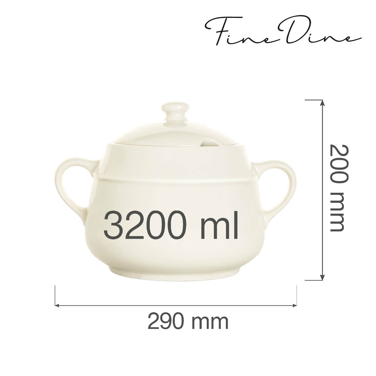 Fine Dine soup tureen, 3200ml