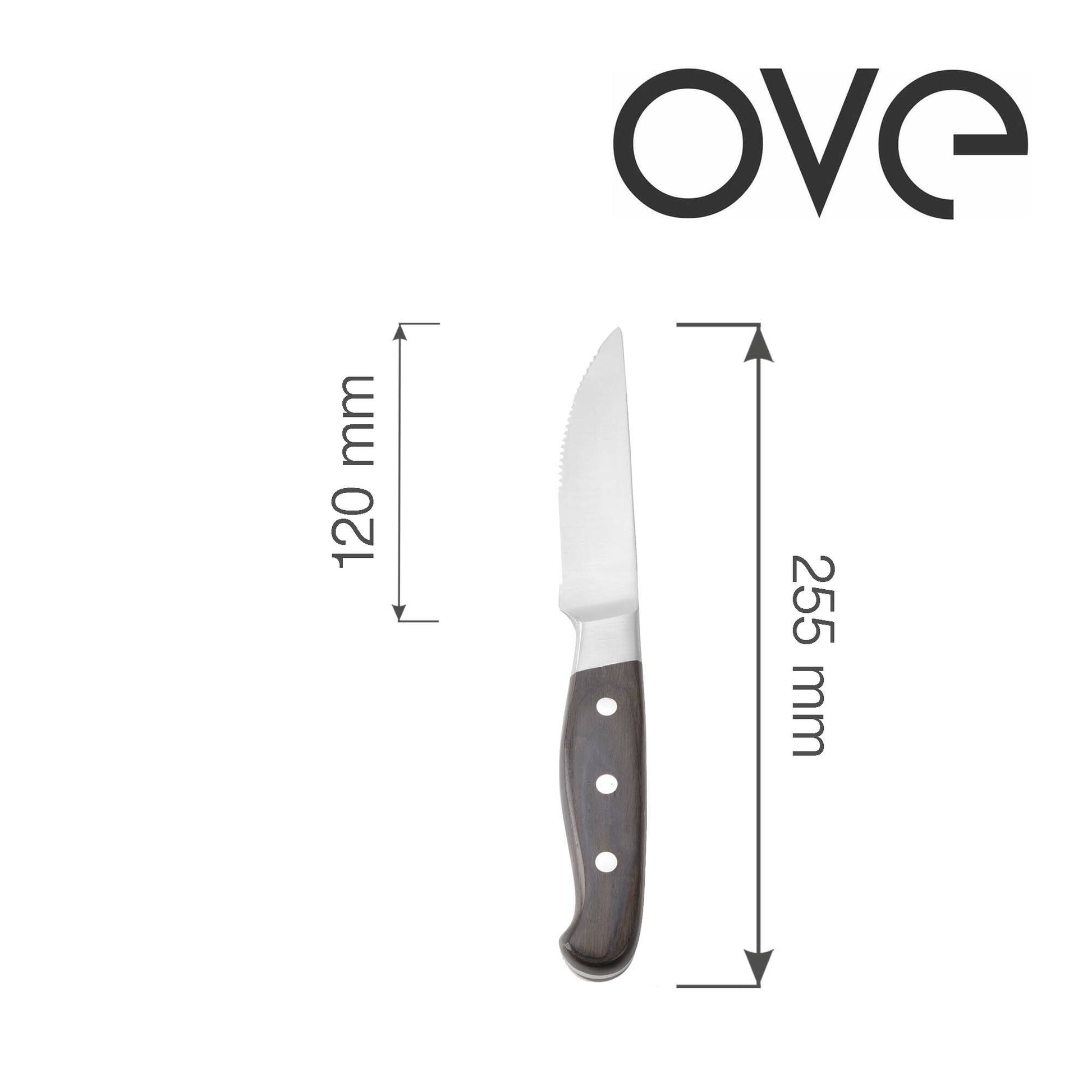 Corfu Jumbo Steak Knife - Set of 6, OVE, 255 mm