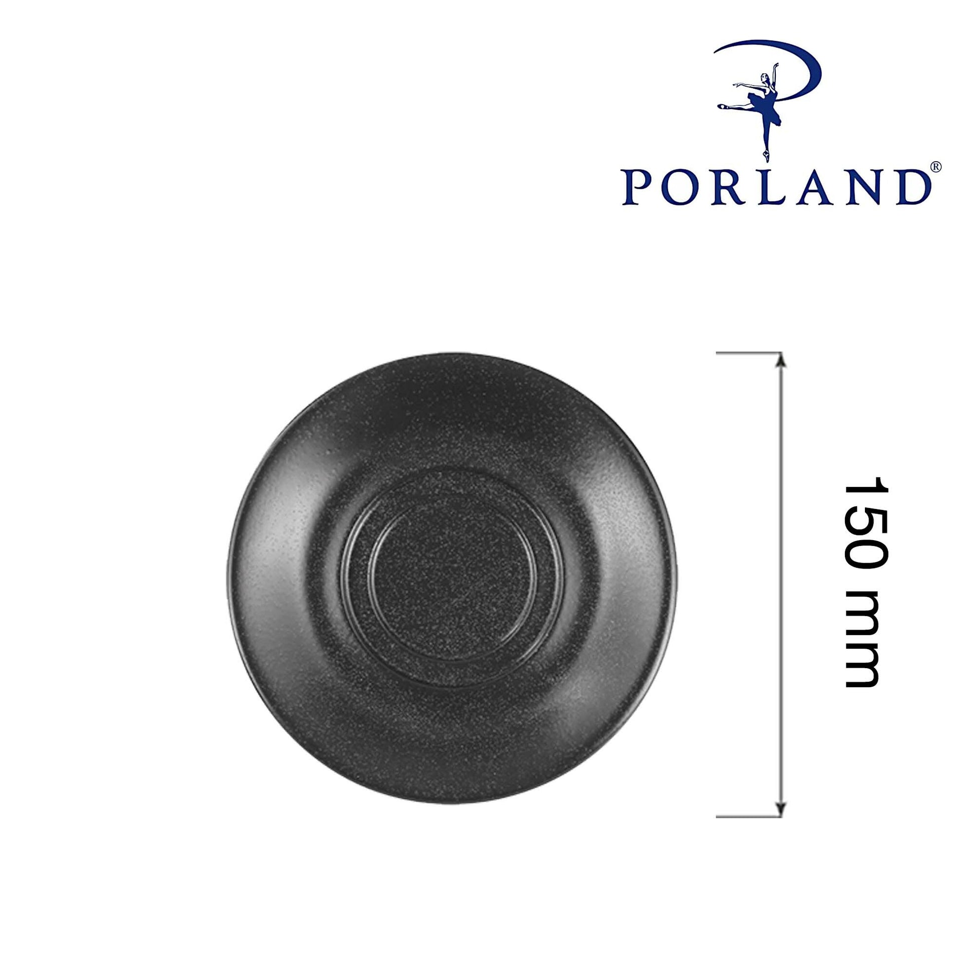 Stackable Cup Saucer Coal, 150mm