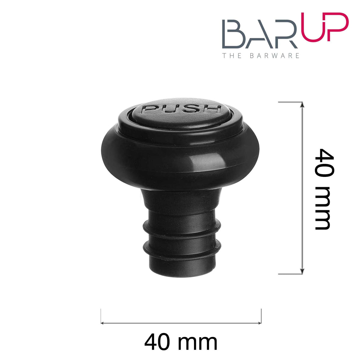 Additional stoppers for vacuum wine saver, BarUp, 2 pcs., fi.40x(H)40mm