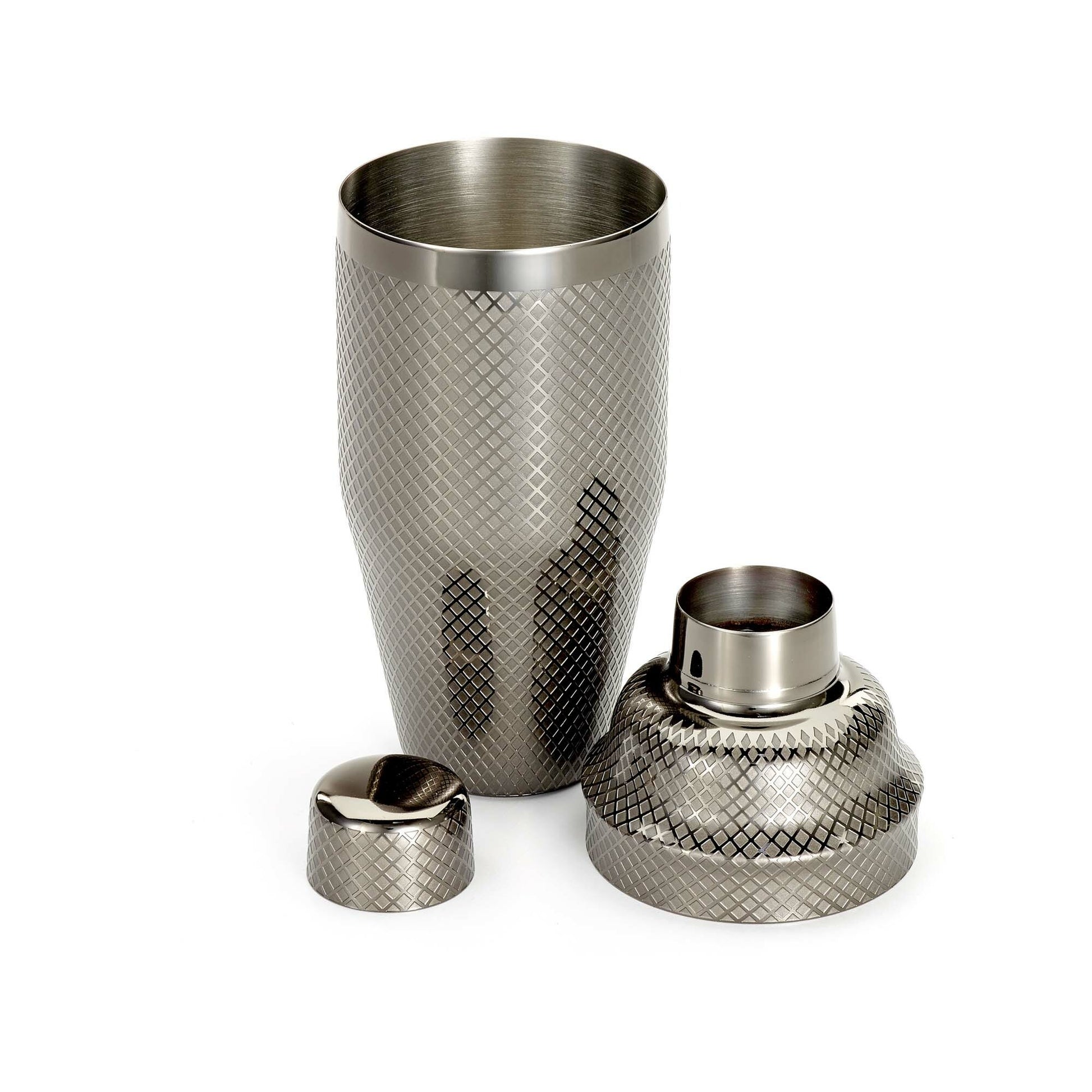 Diamond Lettice Japanese style 3-piece cocktail shaker, 700ml