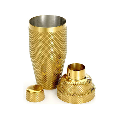 Diamond Lettice Japanese style 3-piece cocktail shaker, 700ml