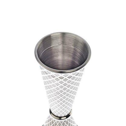Diamond Lettice Japanese style jigger, 30/60ml