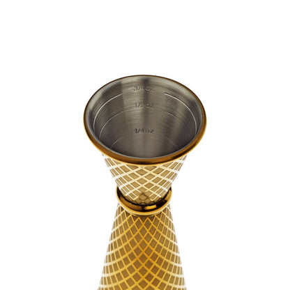 Diamond Lettice Japanese style jigger, 30/60ml