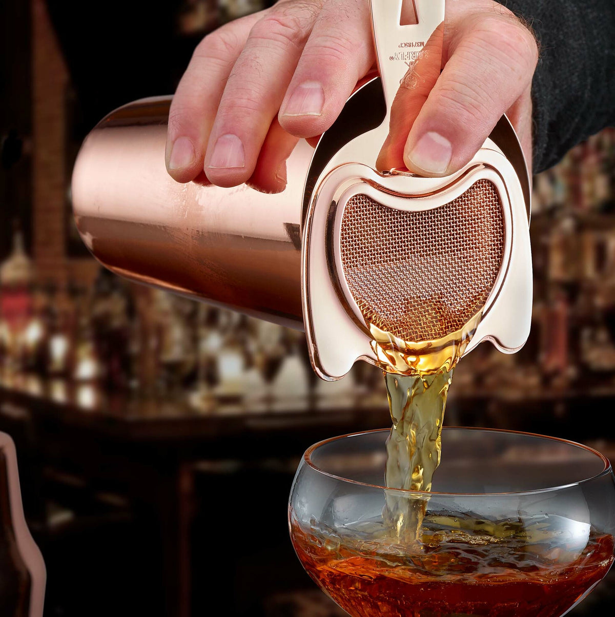 Bell jigger with straight rim, 25/50ml
