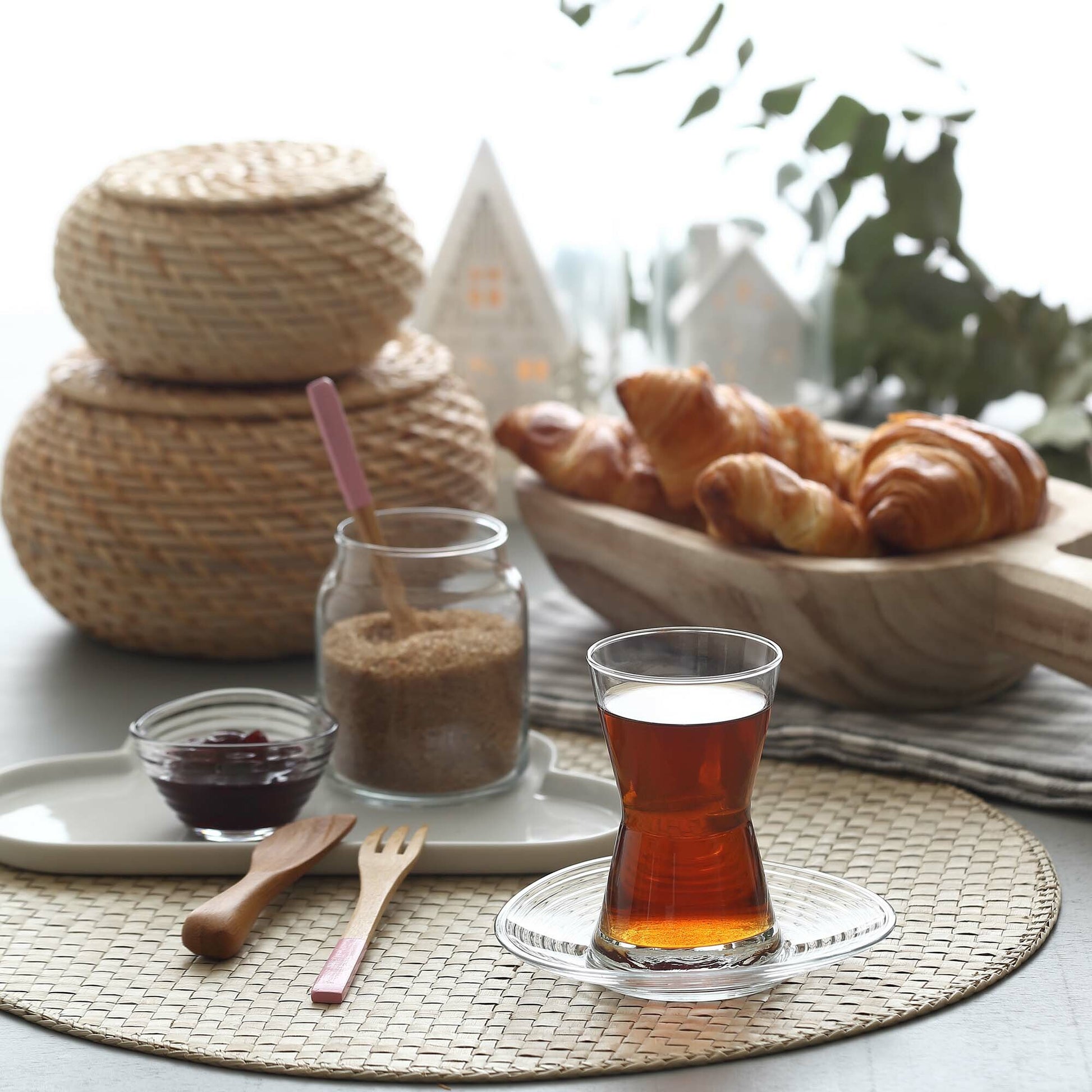 Phuket glass jar with lid, LAV