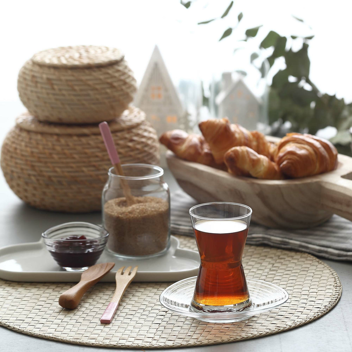 Phuket glass jar with lid, LAV