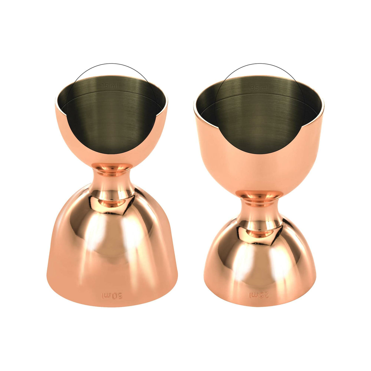 Bell jigger with straight rim, 25/50ml