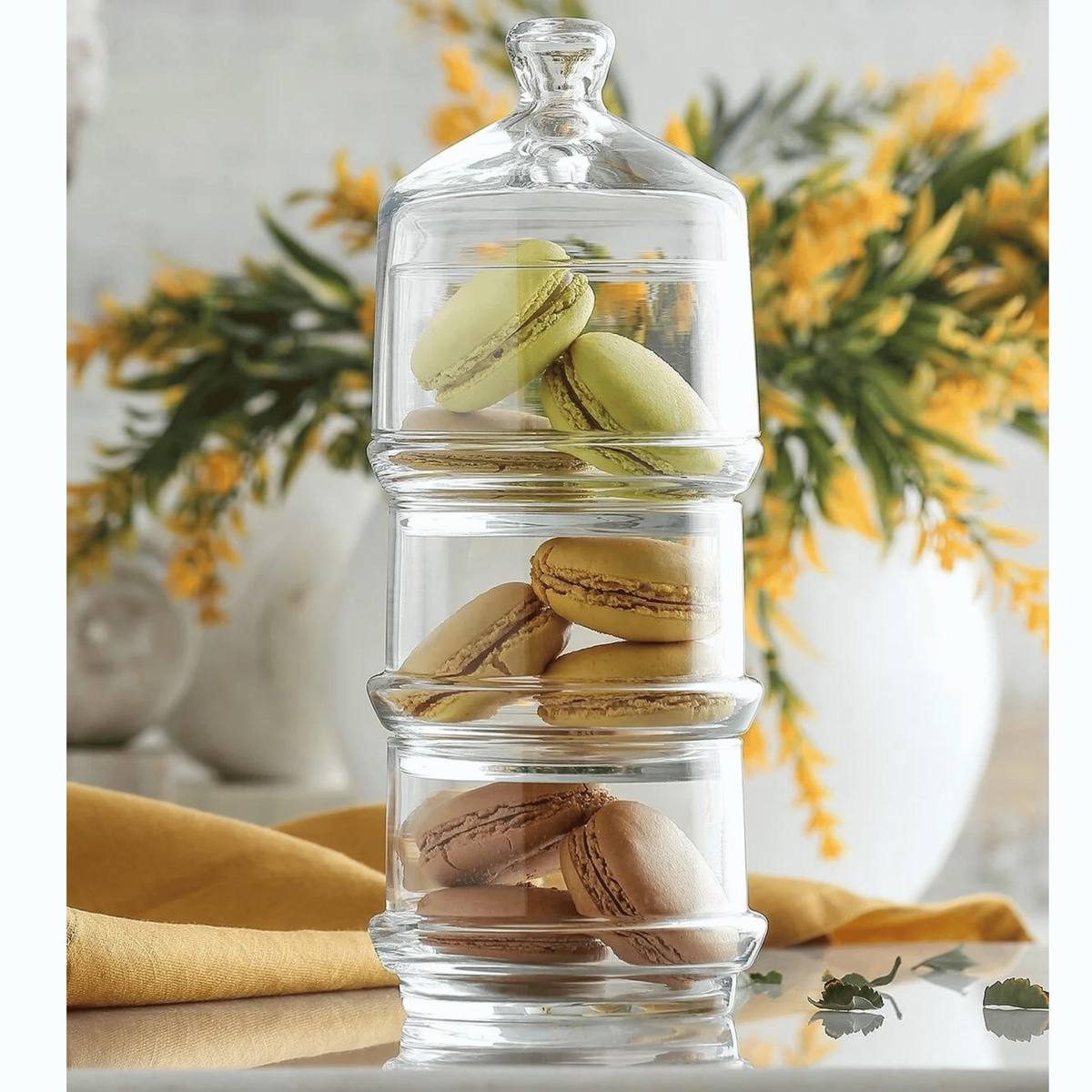 Brighton glass container with cover 285 ml, LAV