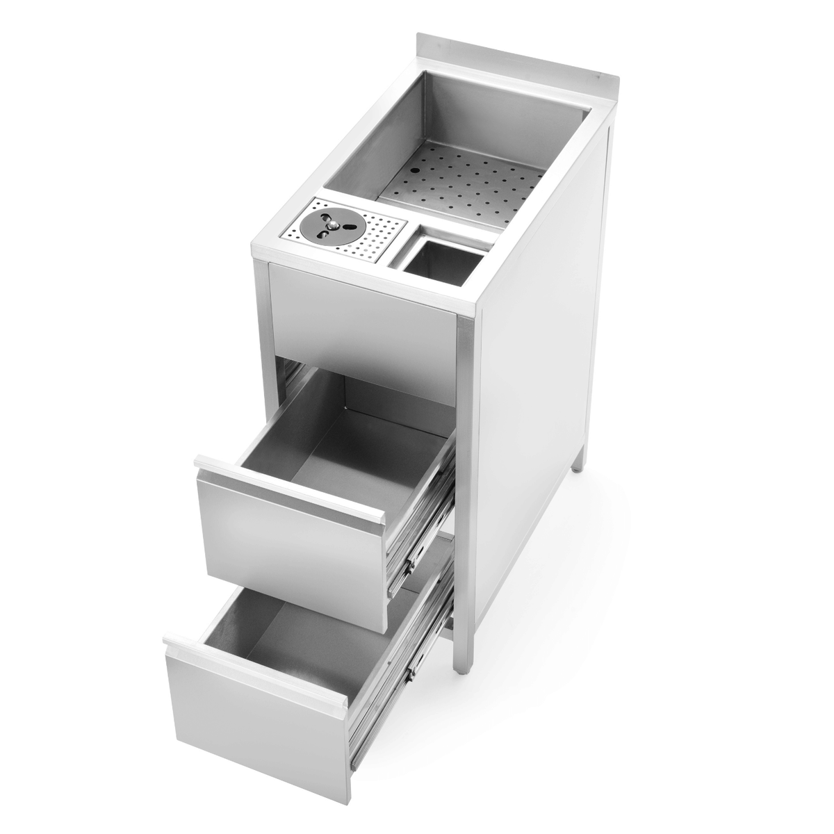 Boston utility station with ice well for washing and storage Oxygen, 400x650x(h)900mm