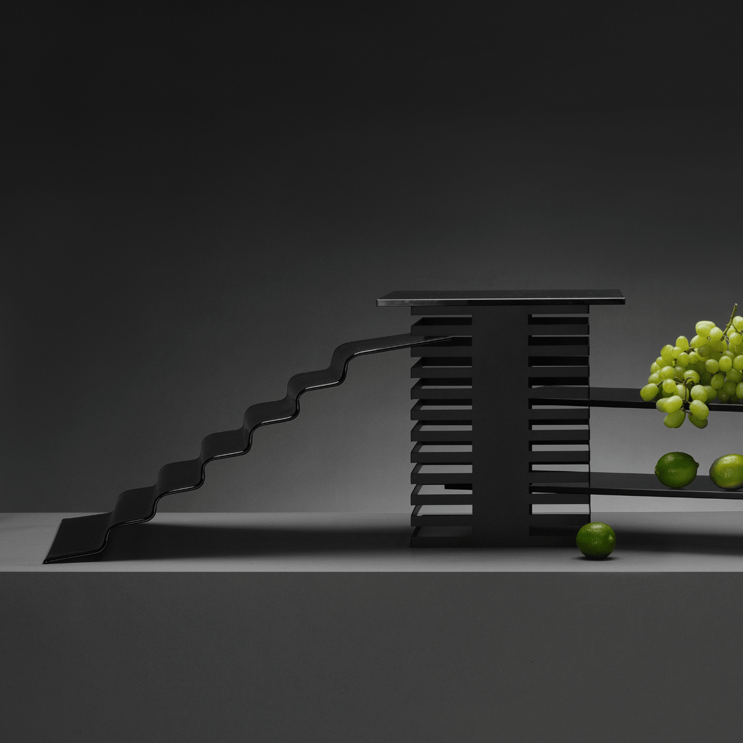 Vetro glass buffet stairs