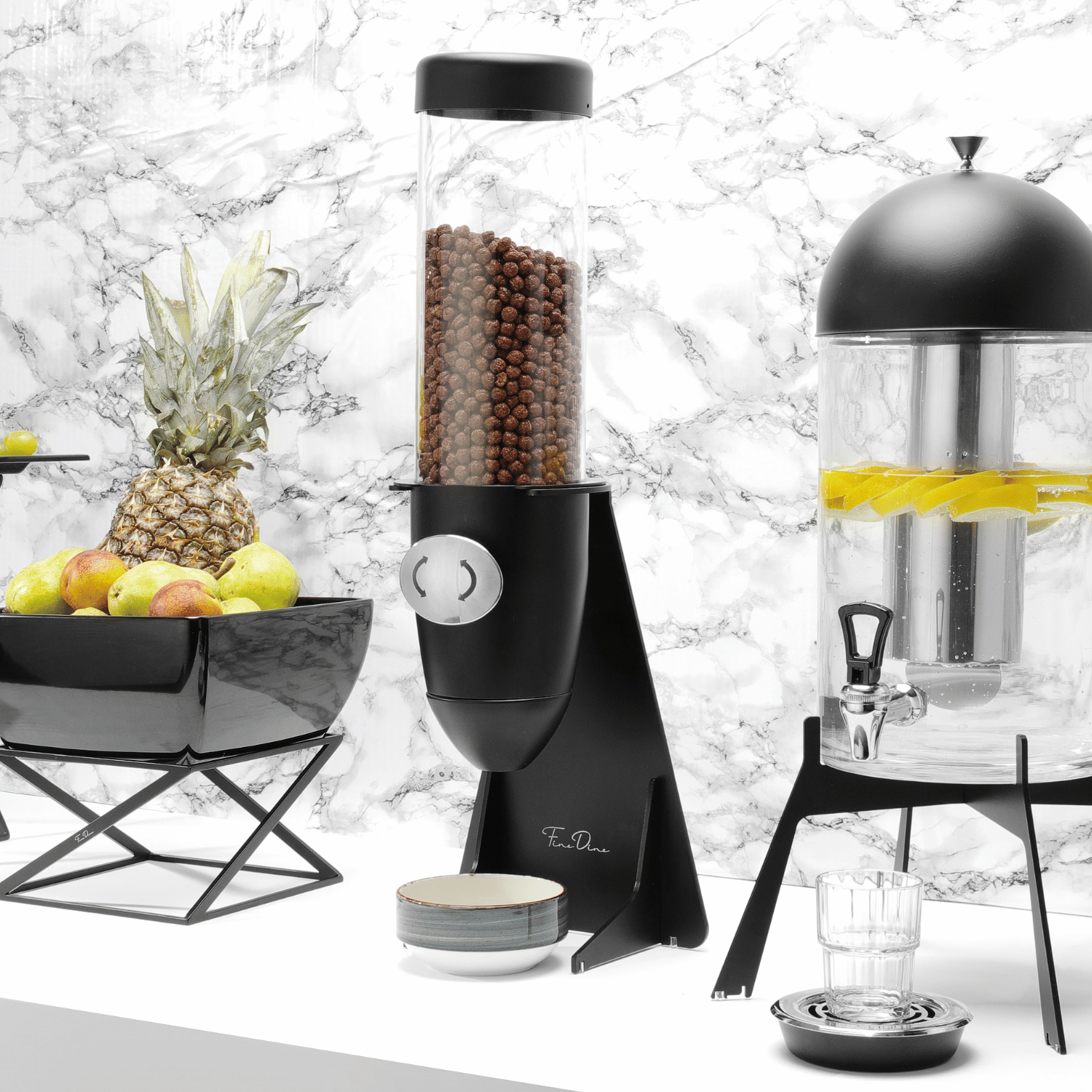 Skiatos Black flake dispenser, 5l, 220x 140 x 635 mm