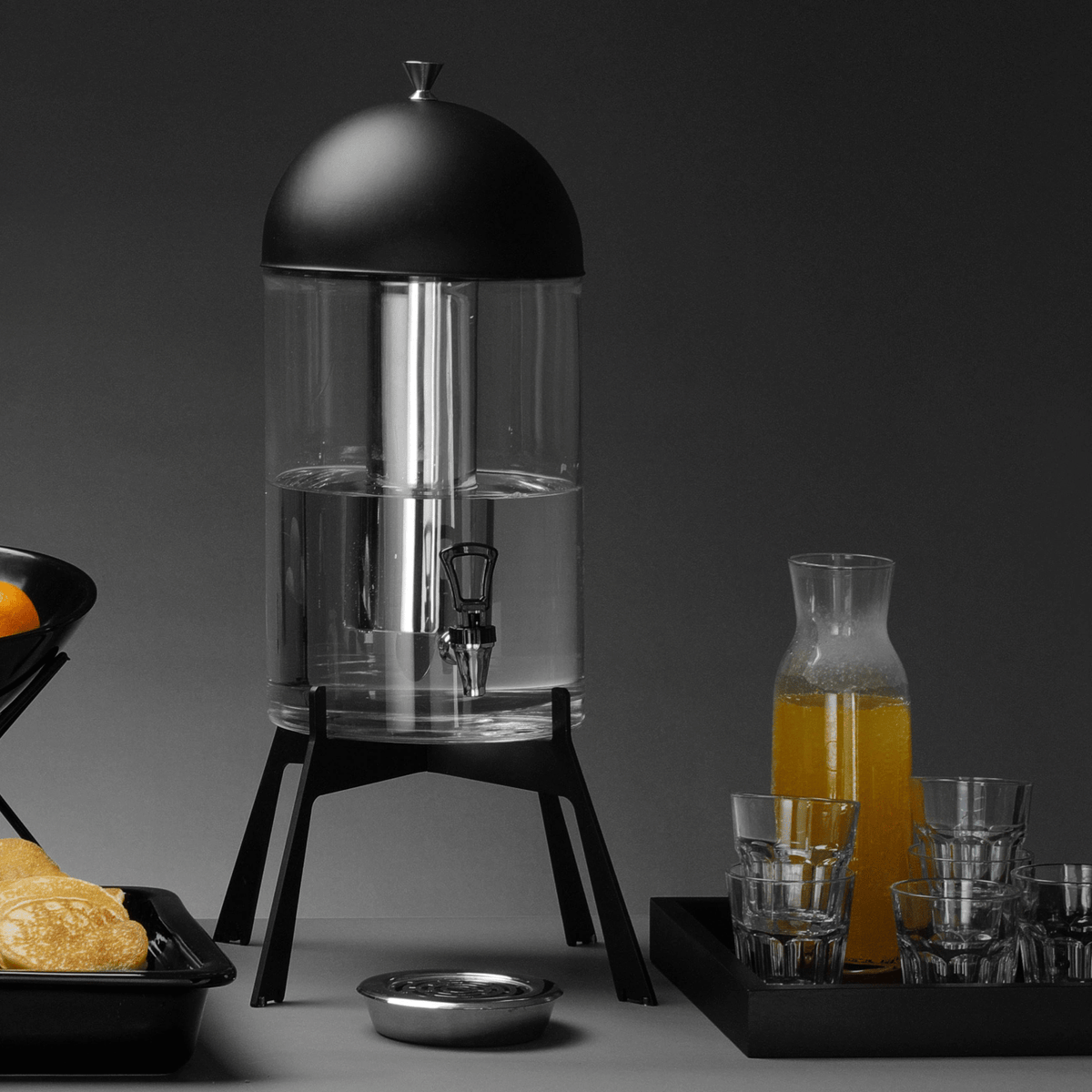 Skiatos Black drink dispenser, 7l, 345 x 345 x H:570 mm