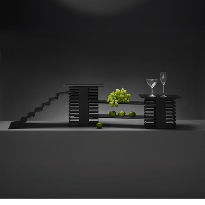 Vetro glass buffet stairs