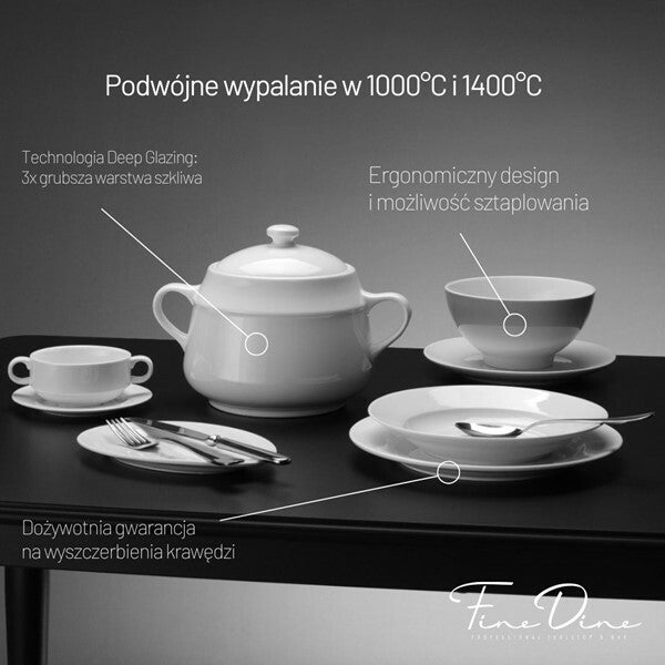 Fine Dine Pure plate with high rim