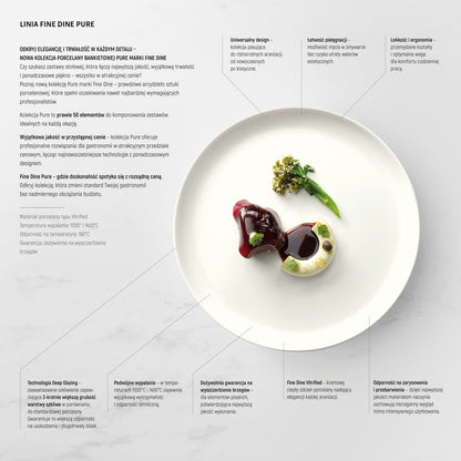 Fine Dine Pure plate with high rim