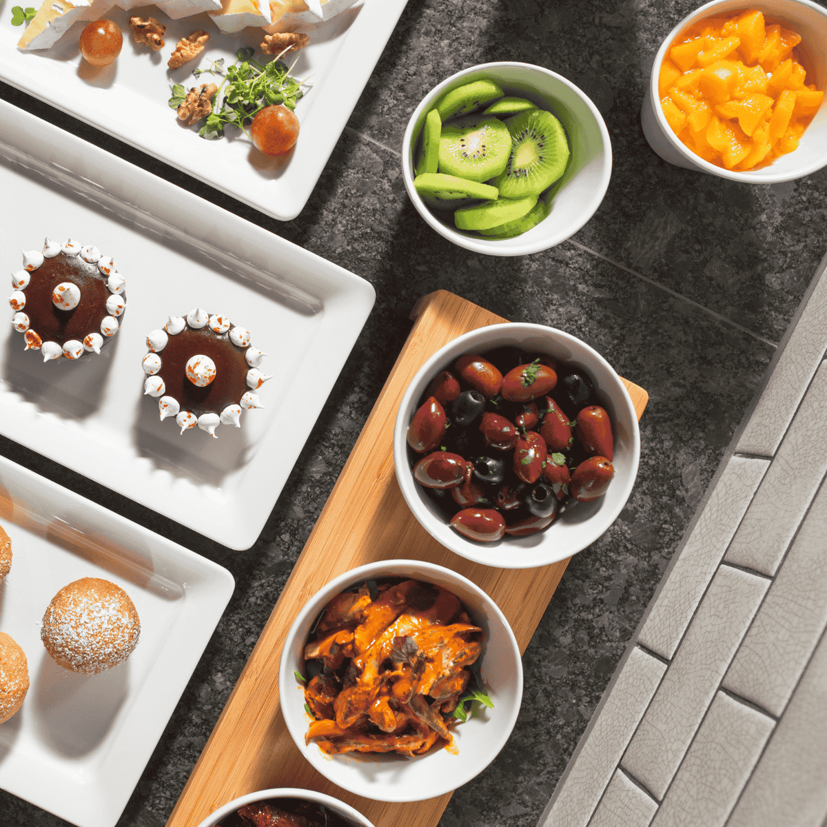 Velocity melamine slanted bowl