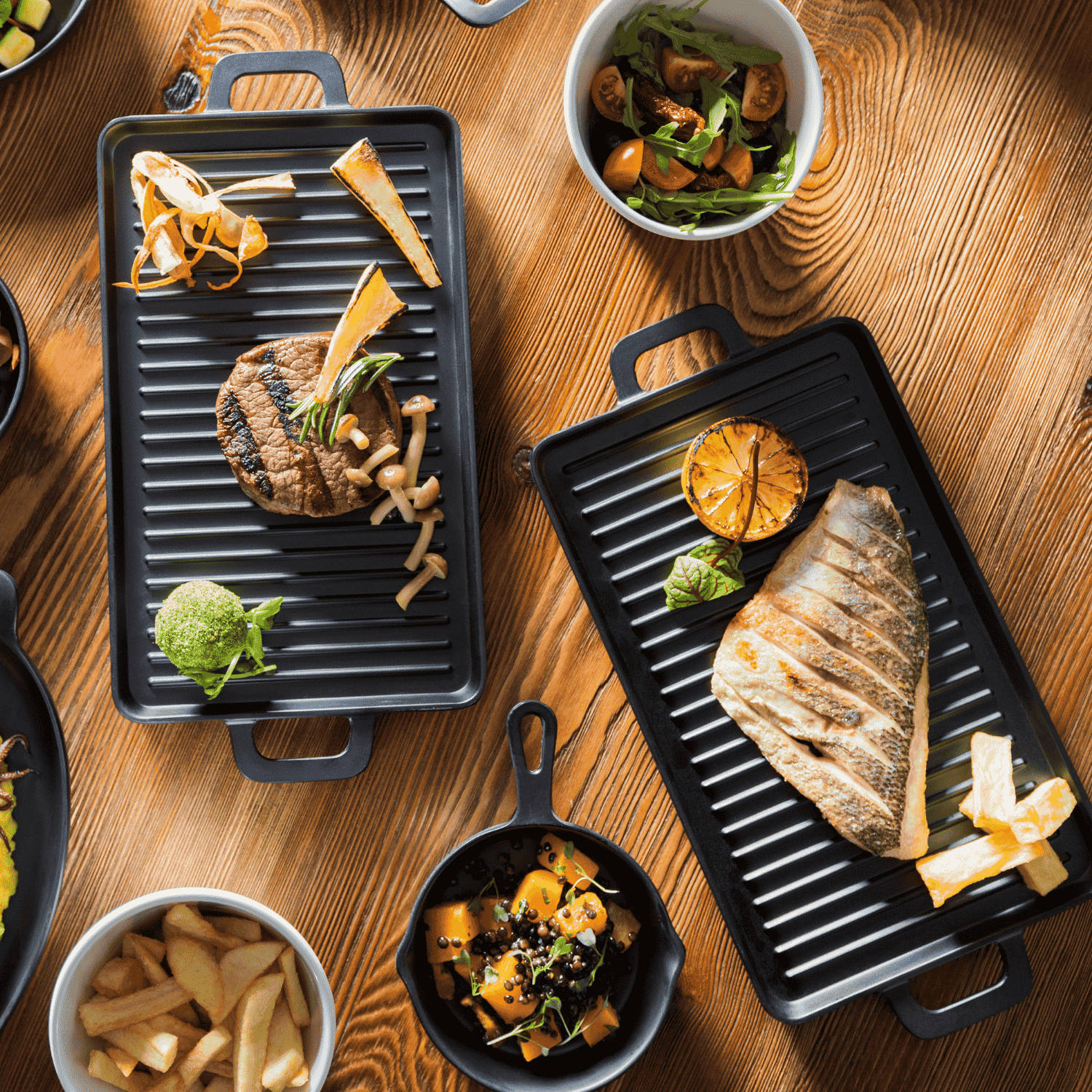 Little Chef melamine mini rectangular griddle pan, 320x162x(H)20mm