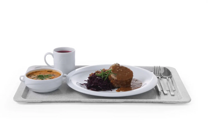 Nevada Polyester tray for self-service restaurants, AmerBox, GN 1/1, granite, 530x325mm, Rectangular