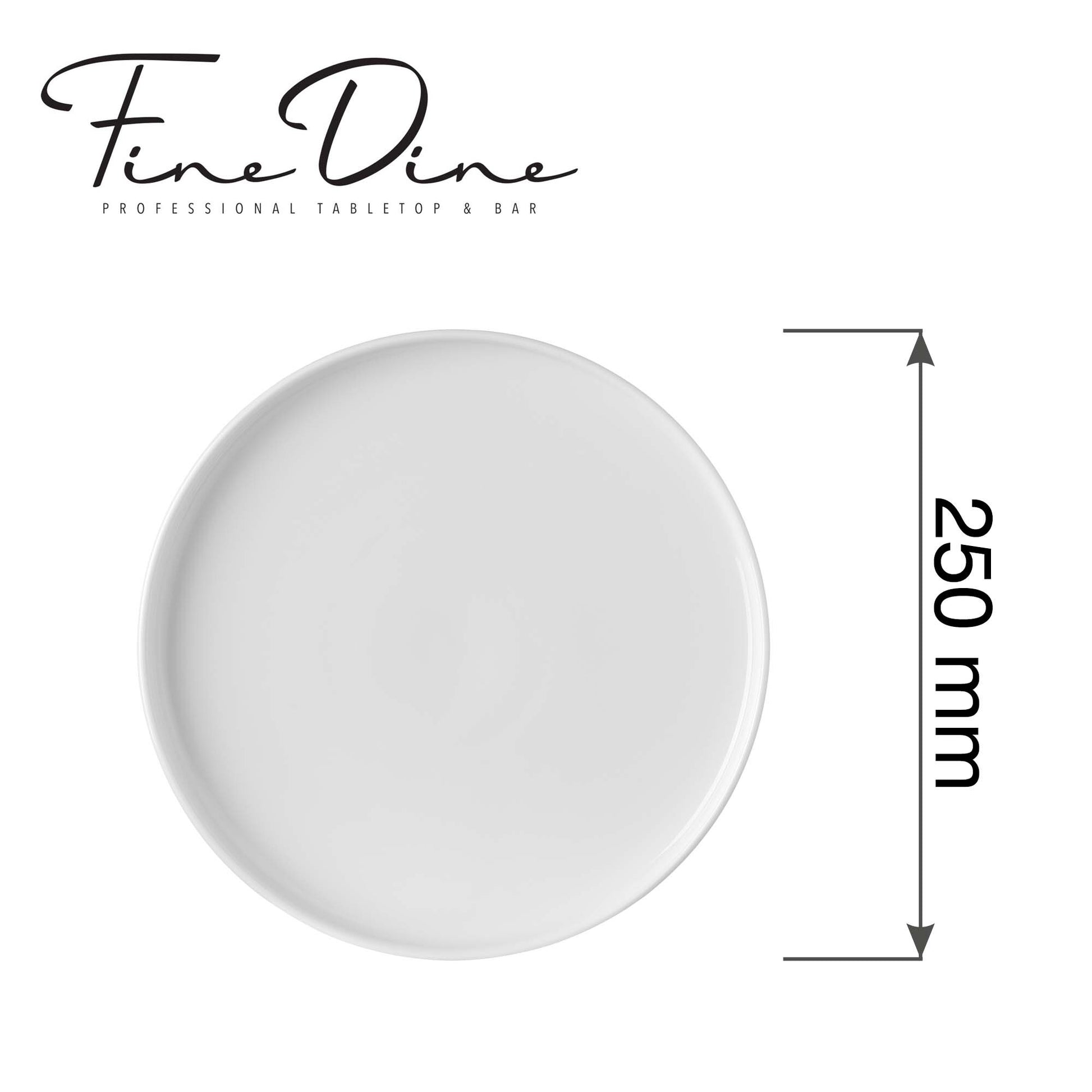 Fine Dine Pure plate with high rim