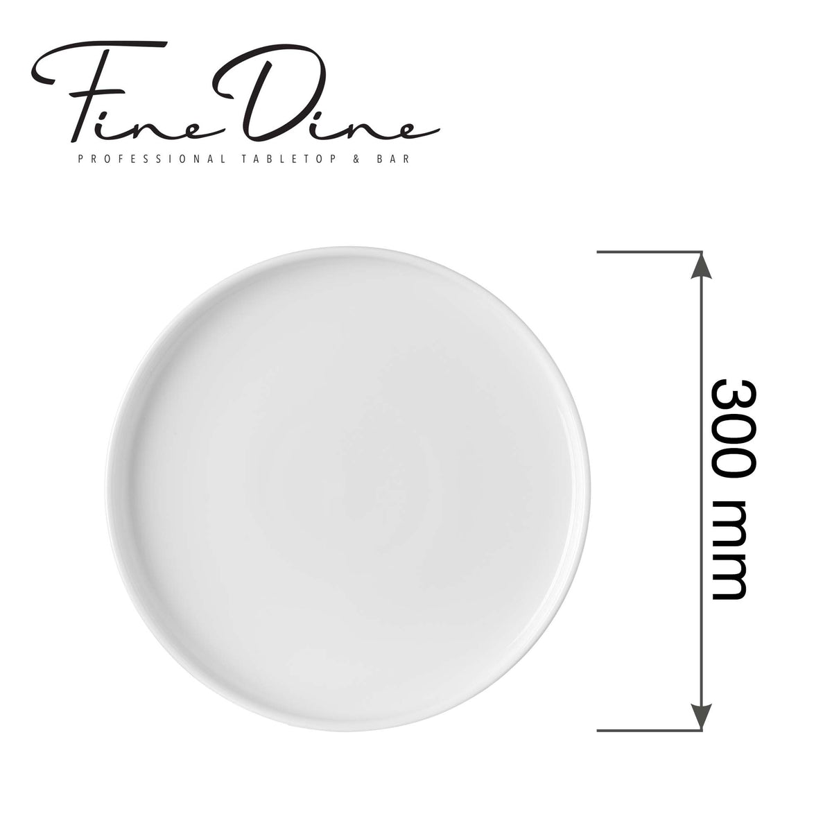 Fine Dine Pure plate with high rim
