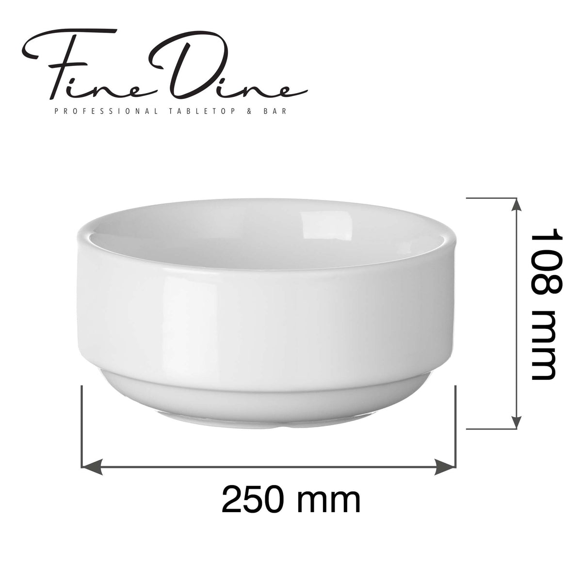 Fine Dine Pure stackable bowl