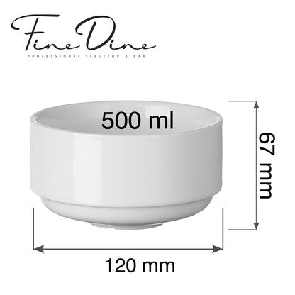 Fine Dine Pure stackable bowl