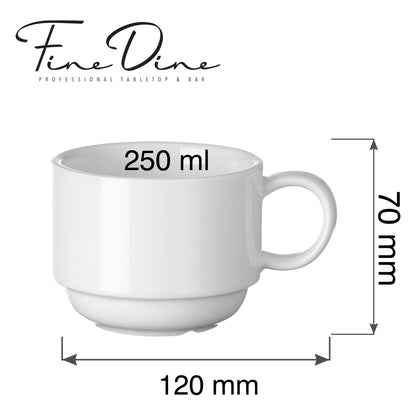 Fine Dine Pure stackable cappuccino cup, 250ml