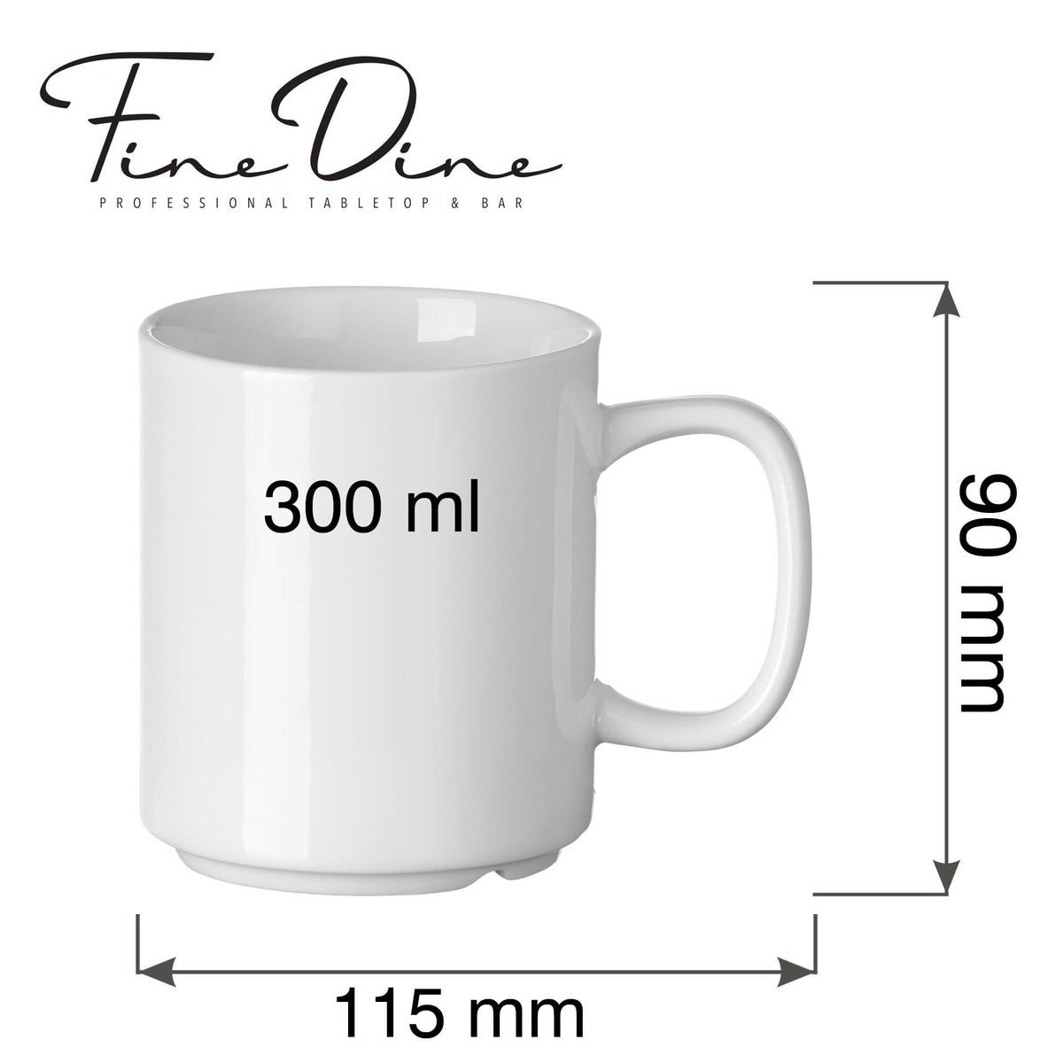 Fine Dine Pure stackable mug, 300ml