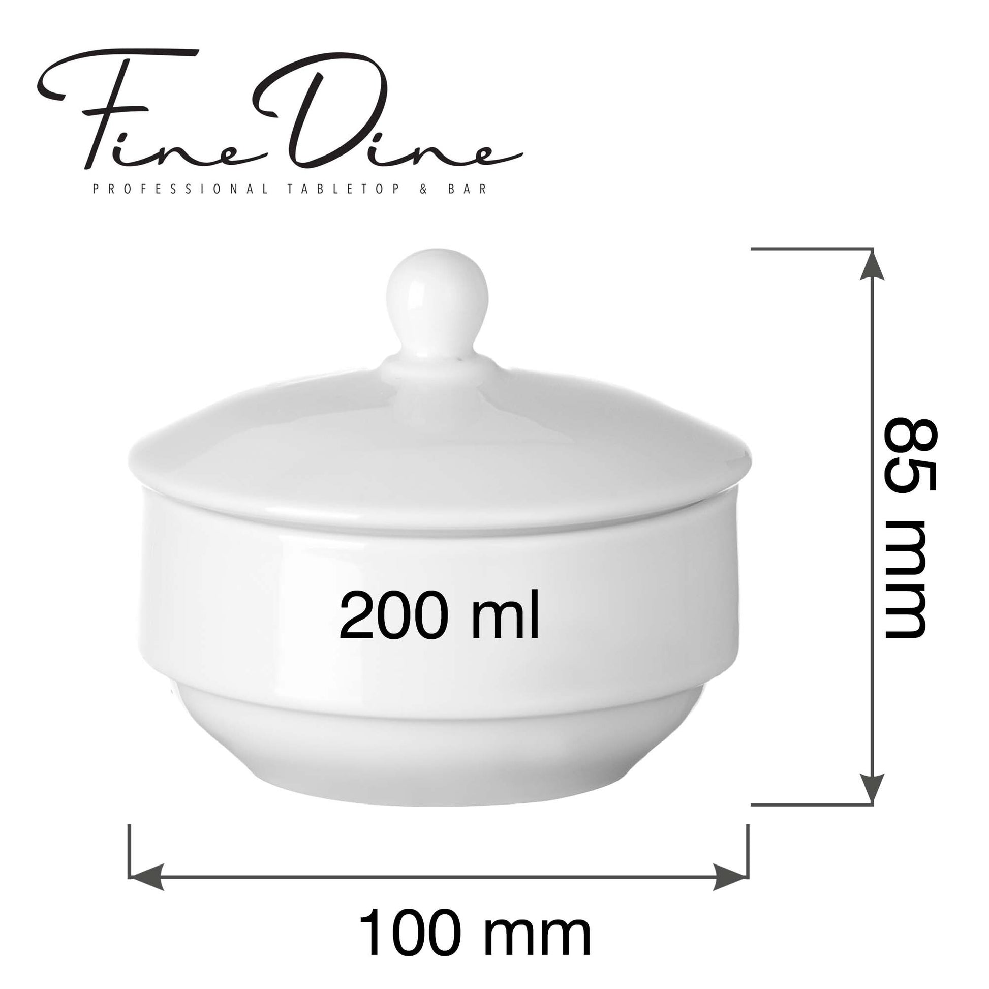 Pure sugar bowl, 200ml
