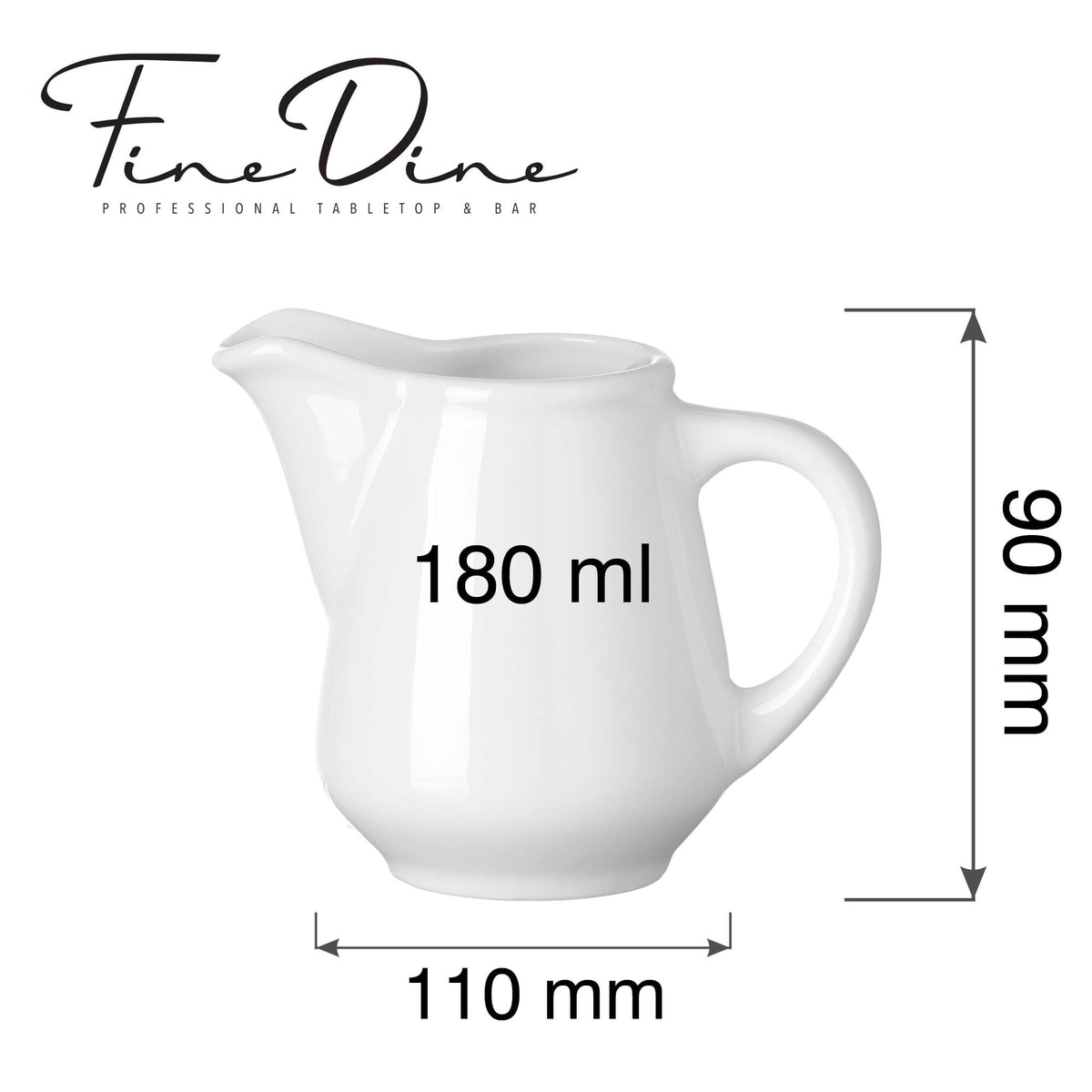 Pure milk jug, 180ml