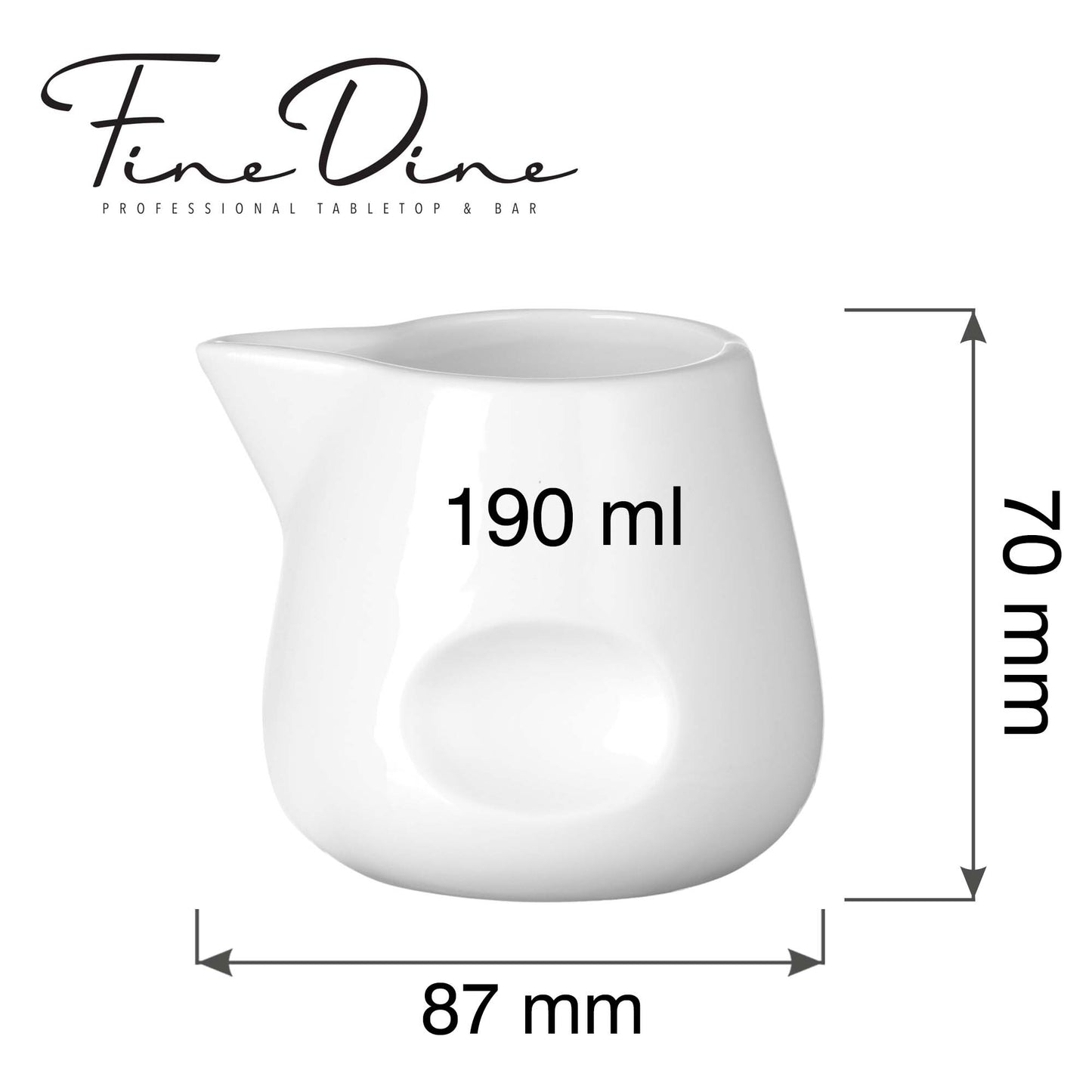 Pure milk/sauce jug, 190 ml