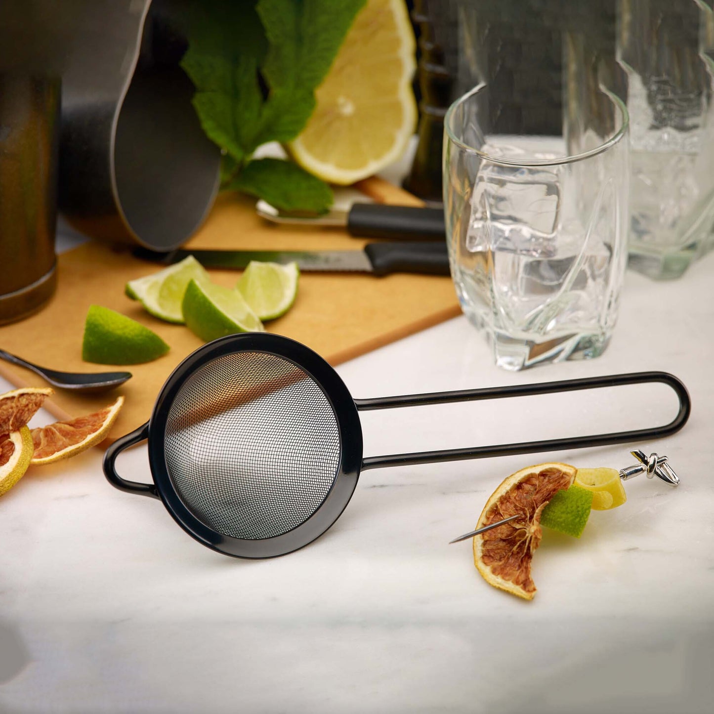 Fine mesh strainer black, 89×264 mm