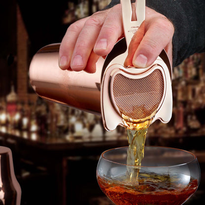 Fine mesh bar strainer 2 in 1 copper