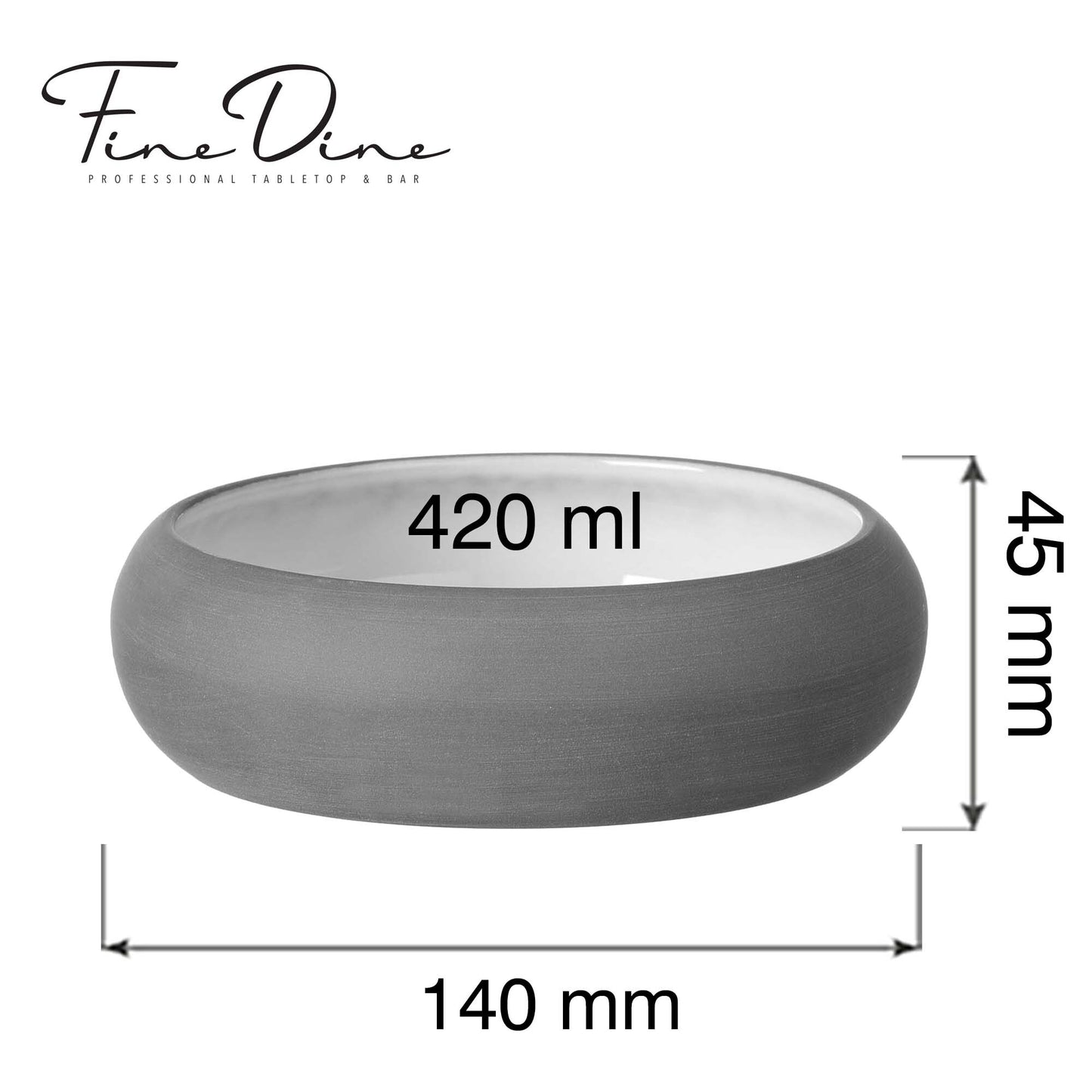 Mia White bowl, 140mm