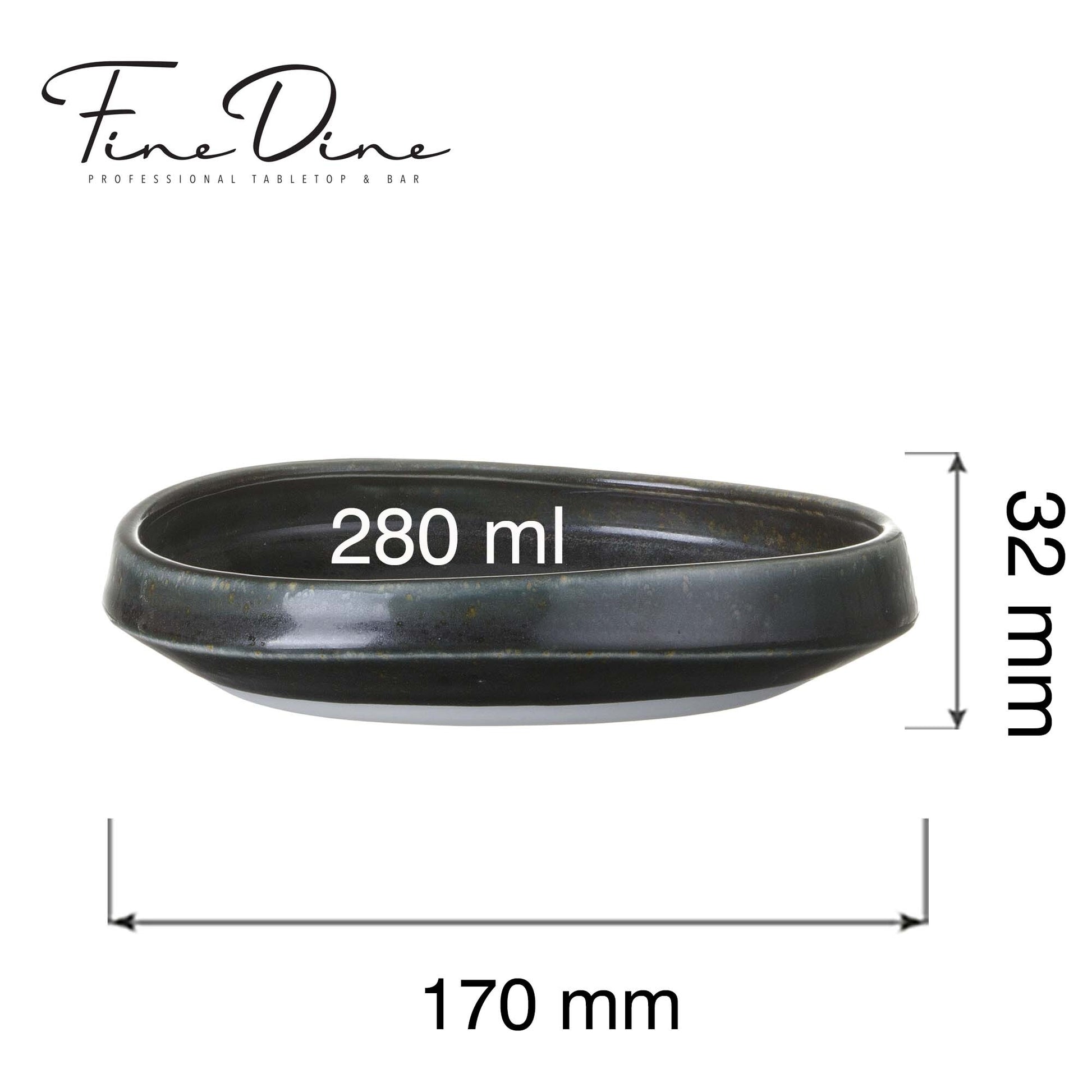 Onyx gourmet plate, 170mm