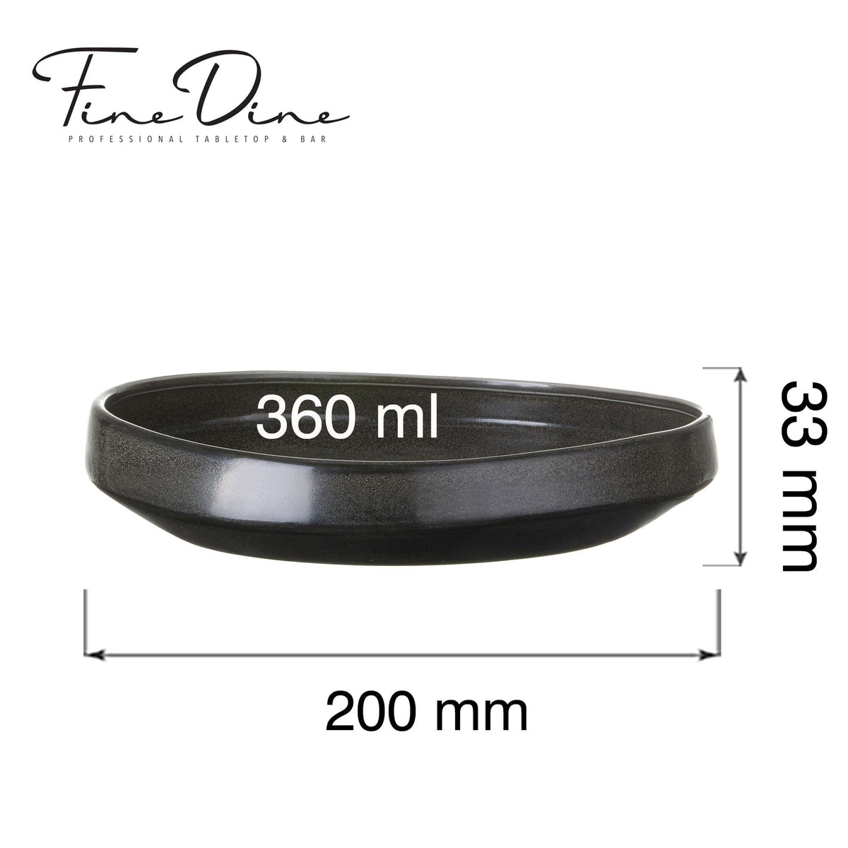 Onyx gourmet plate, 200mm