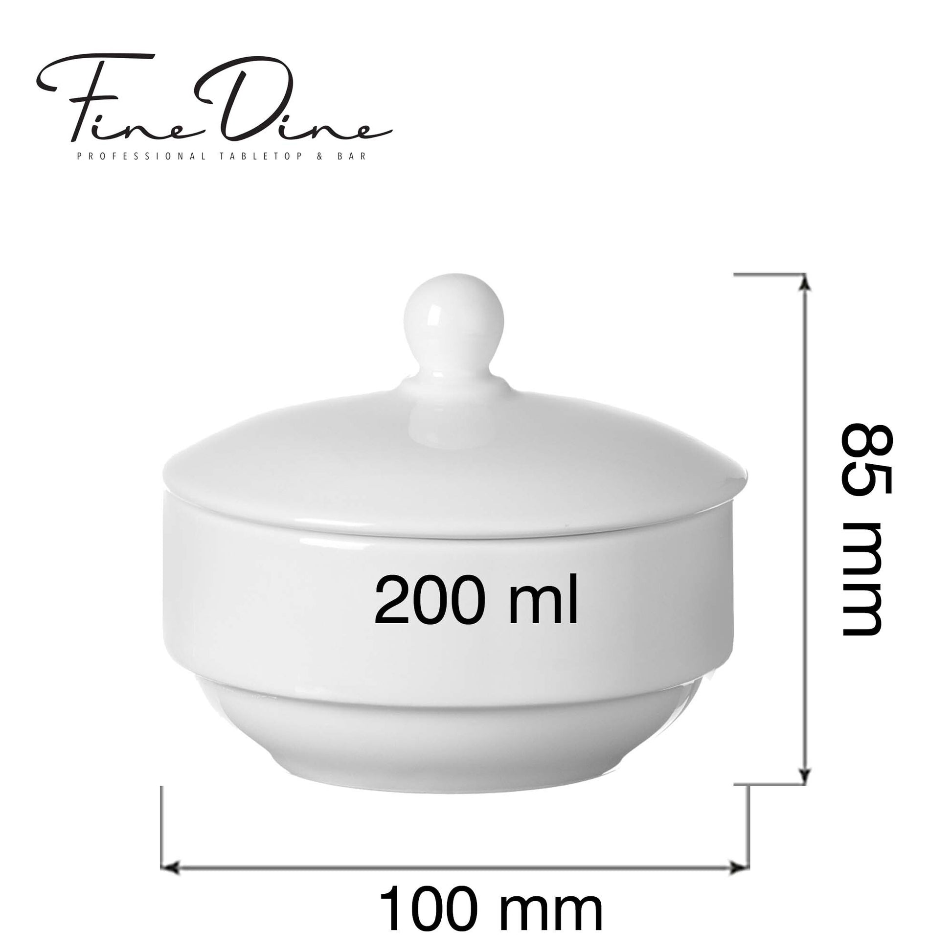 Pure sugar bowl, 200ml