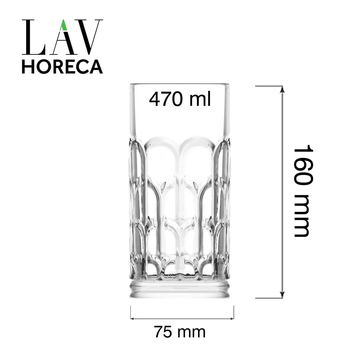 Archie highball glass, 470ml