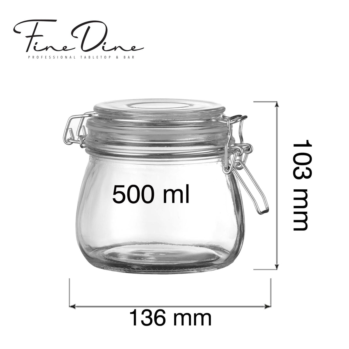 Vision weck-type jar, 500ml