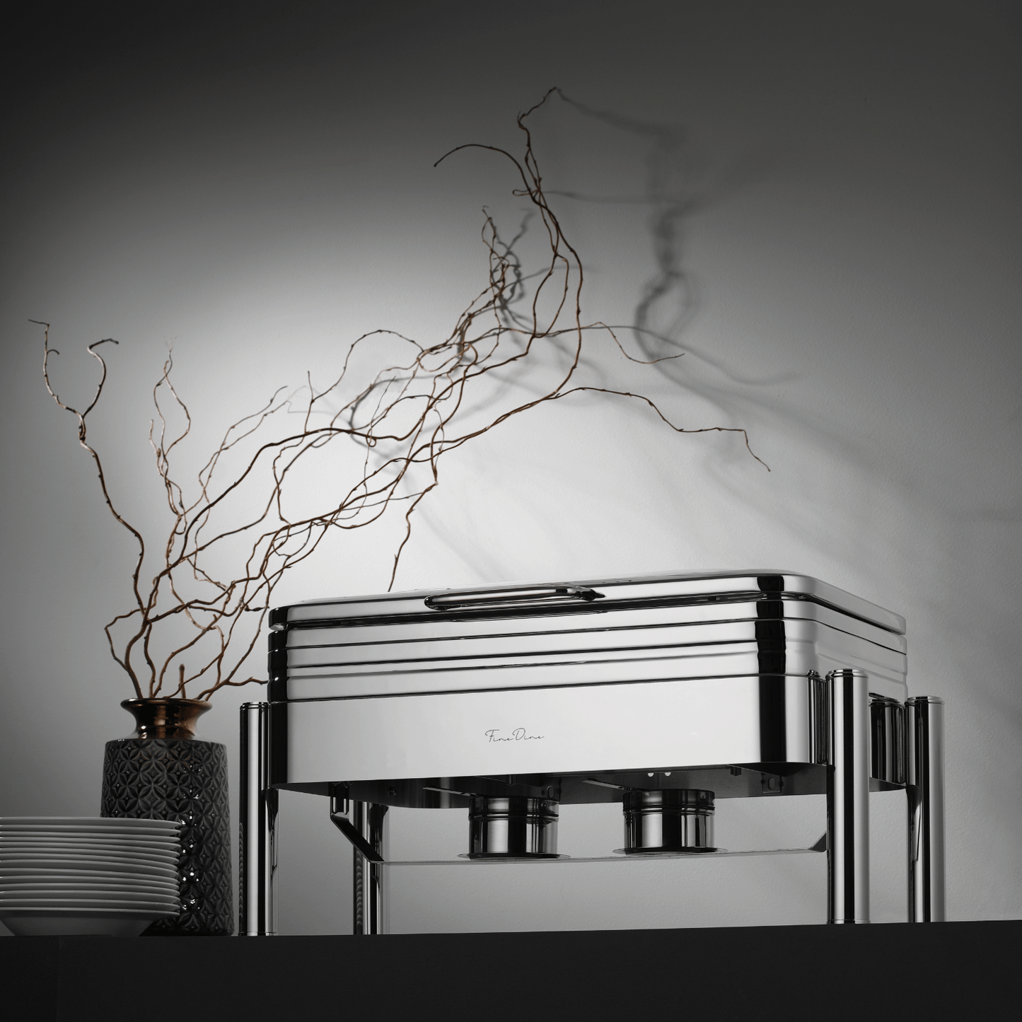 De Luxe Chafing dish with glass