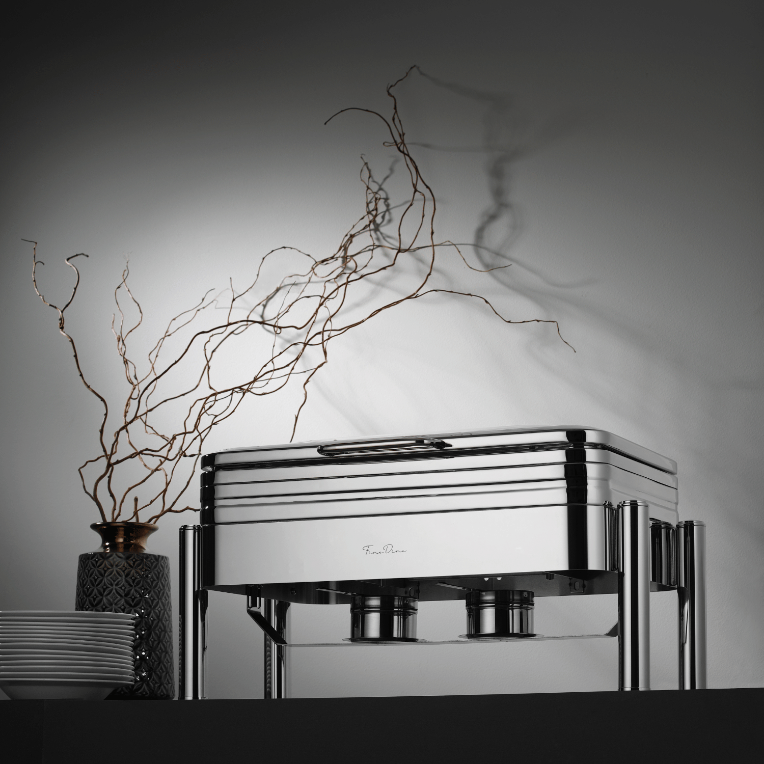De Luxe Chafing dish with glass