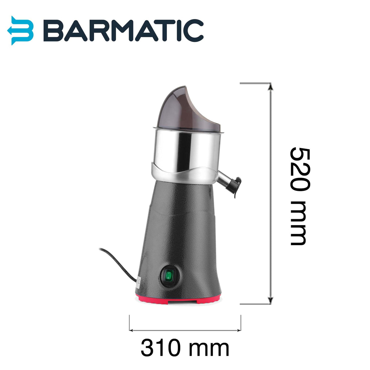 Citrus juicer Tornado 180W - 3 heads (50/60/80mm)