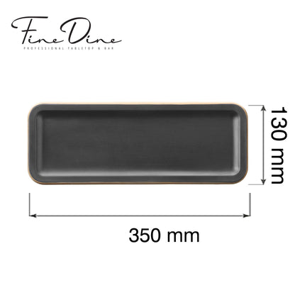 Panama Black serving tray, 350x130x(h)20mm