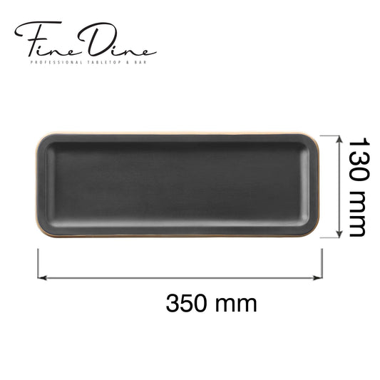 Panama Black serving tray, 350x130x(h)20mm