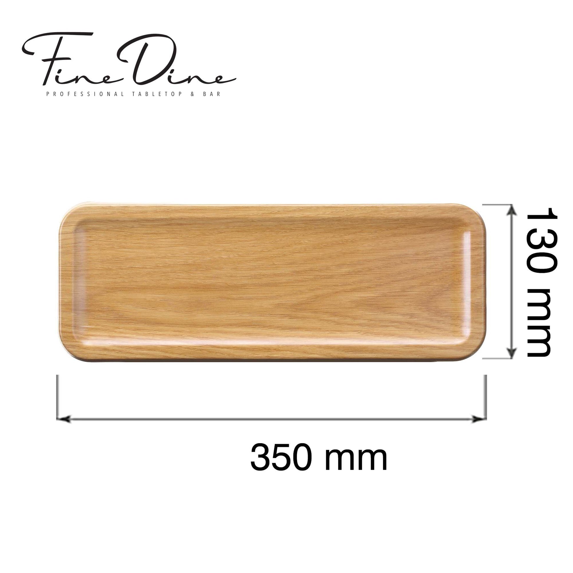 Panama White serving tray, 350x130x(h)20mm