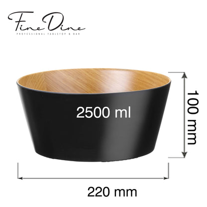 Panama Black buffet bowl, 220x(h)100mm