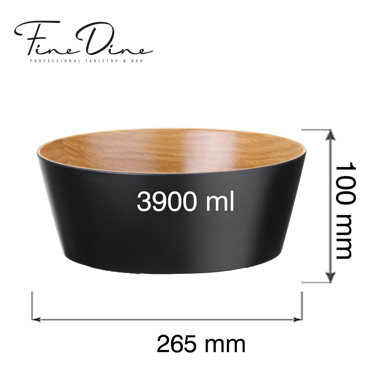 Panama Black buffet bowl, 265x(h)100mm