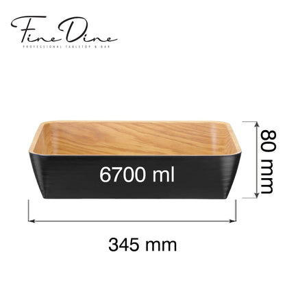 Panama Black buffet bowl, GN 2/3, 354x325x(h)80mm