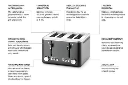 Buffet toaster Rapido – 4-slice, 1750W